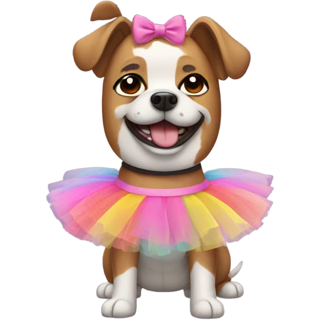Dog with a tutu emoji