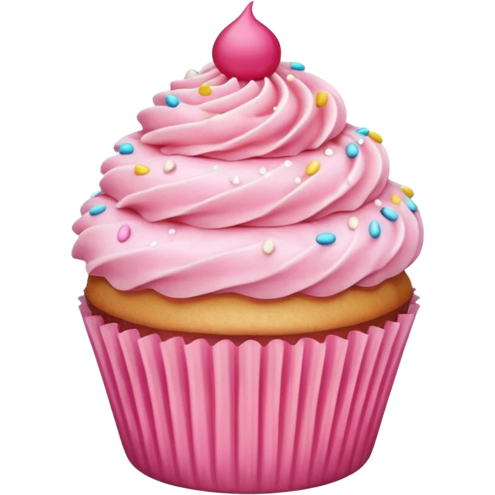 Cupcake with pink icing emoji