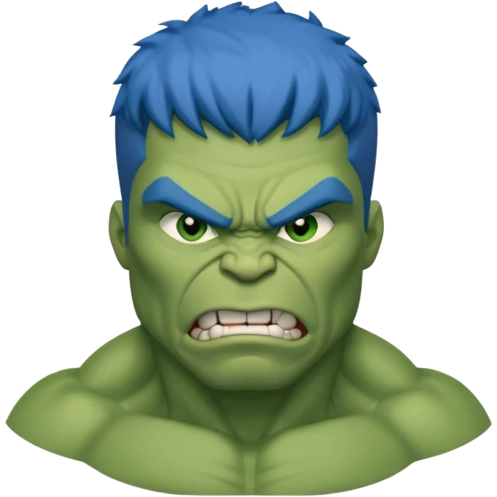 blue haired hulk emoji