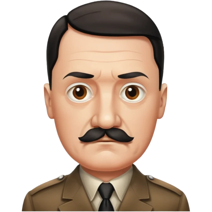Hitler with square mustache emoji