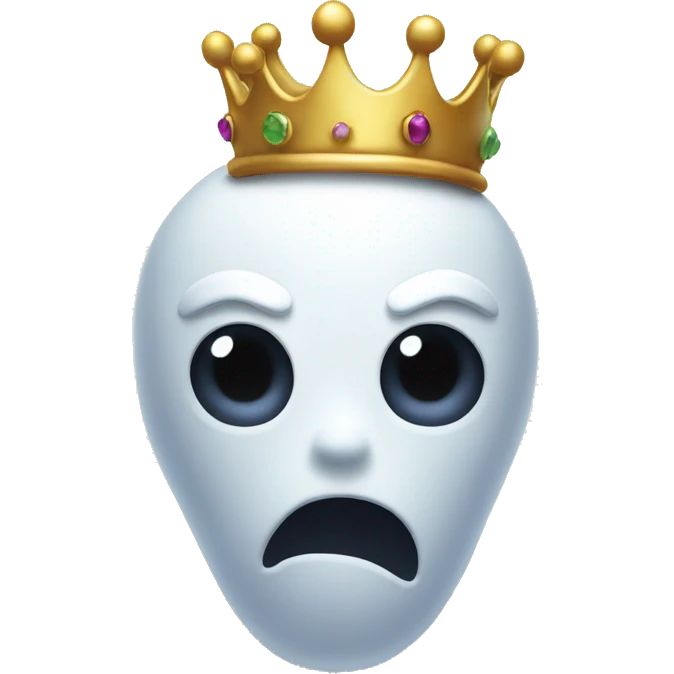 Ghost with a crown emoji