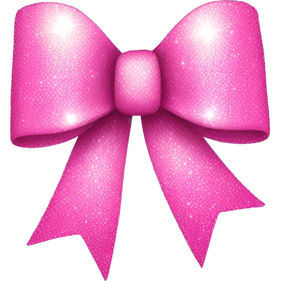 A bow in pink with sparkle  emoji