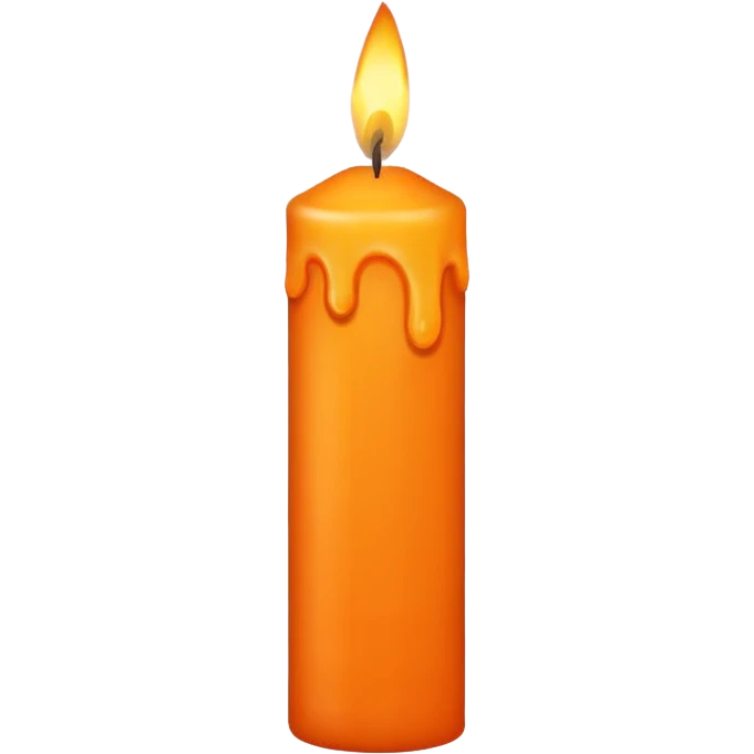 orange candle emoji