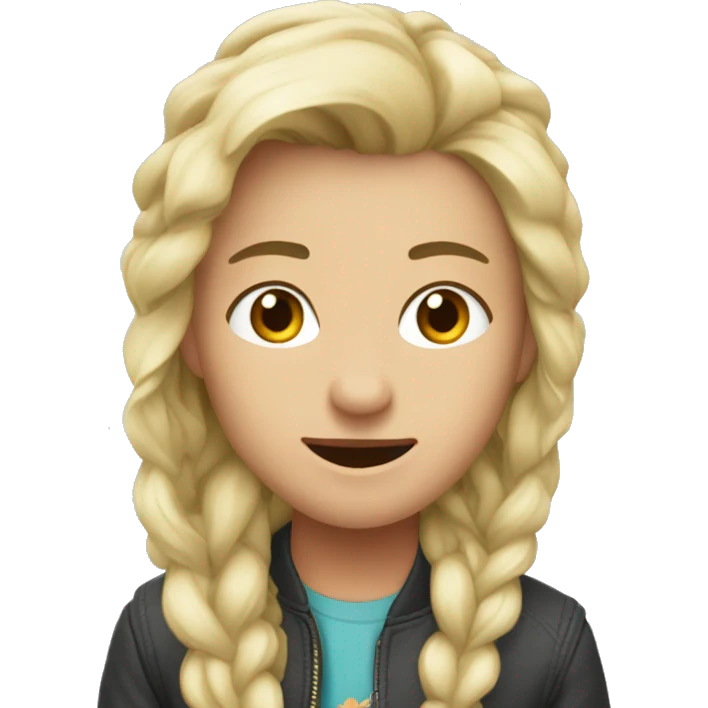 рыжая девочка  emoji