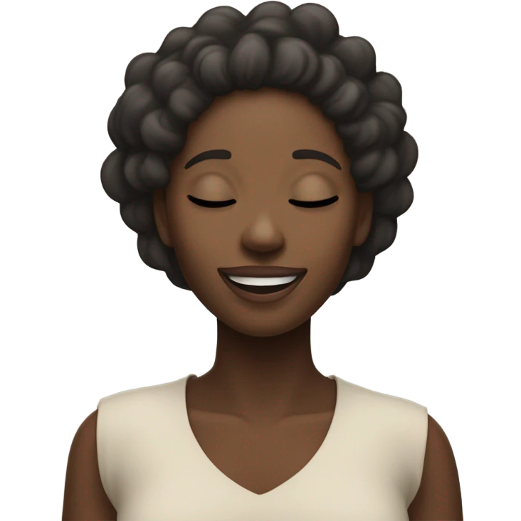 Black woman praising God emoji