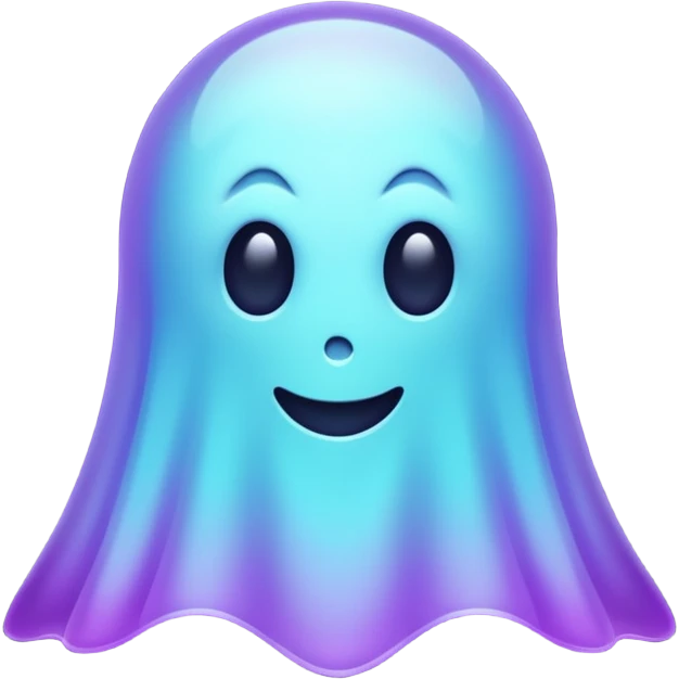 glitter purple and cian ghost glory emoji