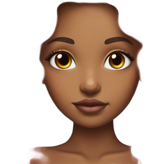 tan mermaid, model, magical, pink lips, iridescent, mystical, shiny, holographic, highlights, scales  emoji