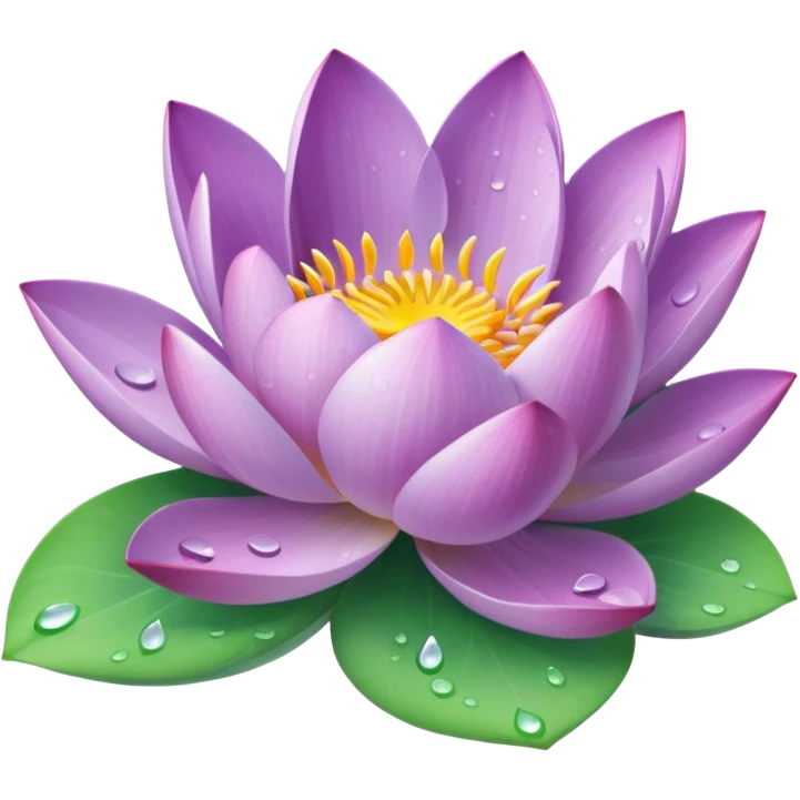 Lilac lotus with stem emoji