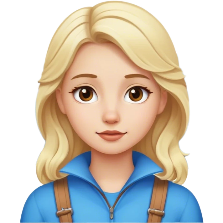 Blonde girl in the alps emoji