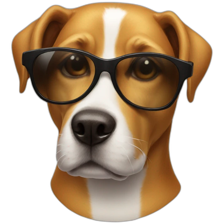 face dog with sunglasses emoji