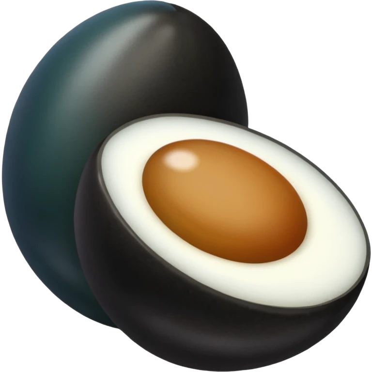 century egg emoji, just the egg no insides, just the black egg right side up like any other egg emoji emoji