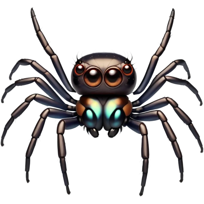 intelligent jumping spider with complex eyes emoji