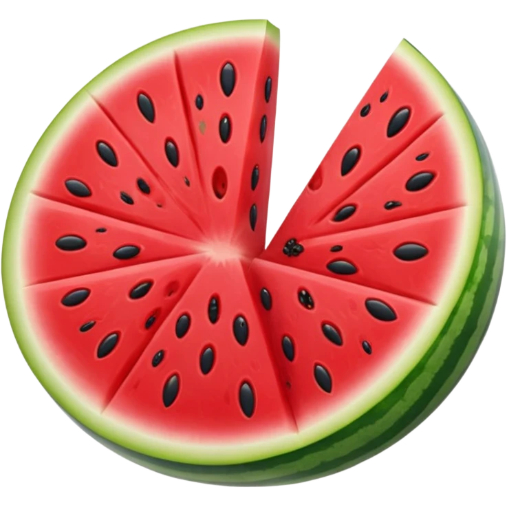 a red seedless watermelon slice emoji
