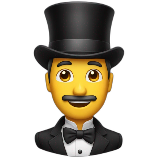 Top hat man  emoji