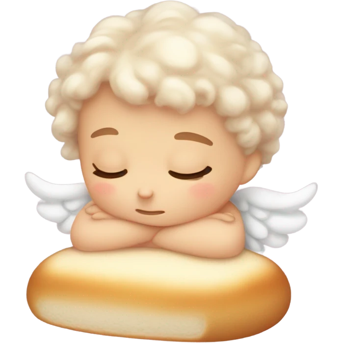 Baby angel on bread emoji