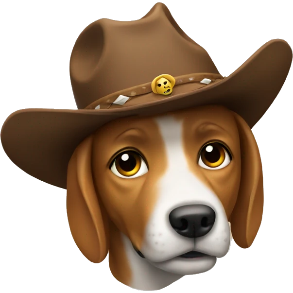 dog emoji with a cowboy hat emoji