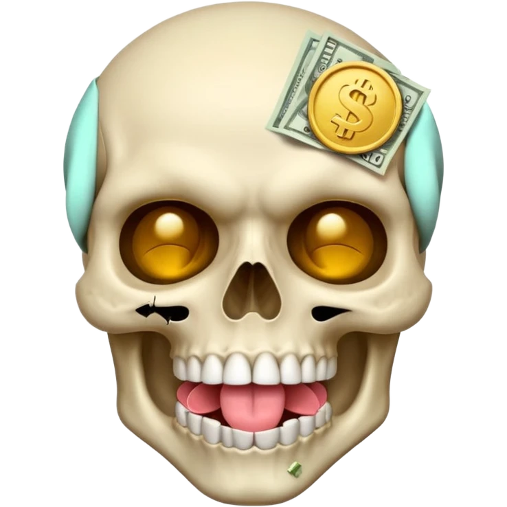 Money Skull Emoji Tongue Face emoji