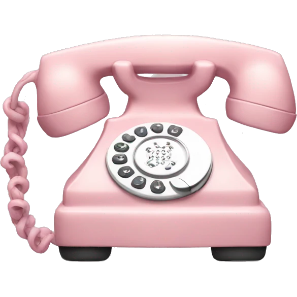 telephone soft pink color  emoji