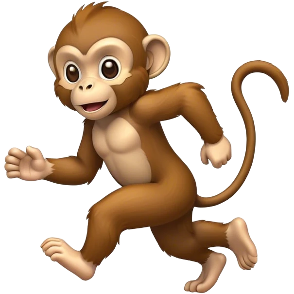 Monkey running emoji