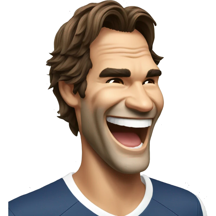 Roger Federer laughing  emoji