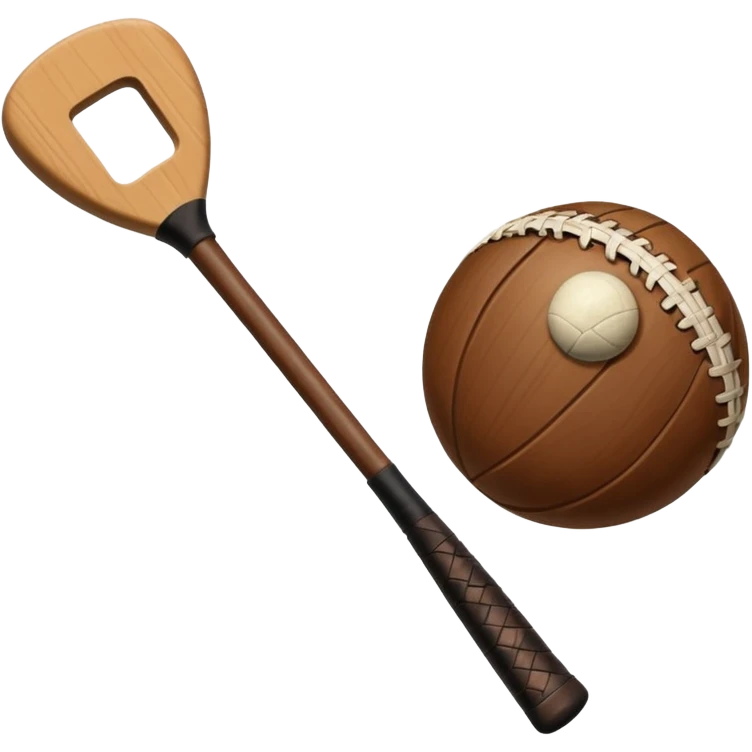 Hurley and sliotar as in what's used for the Irish sport  emoji