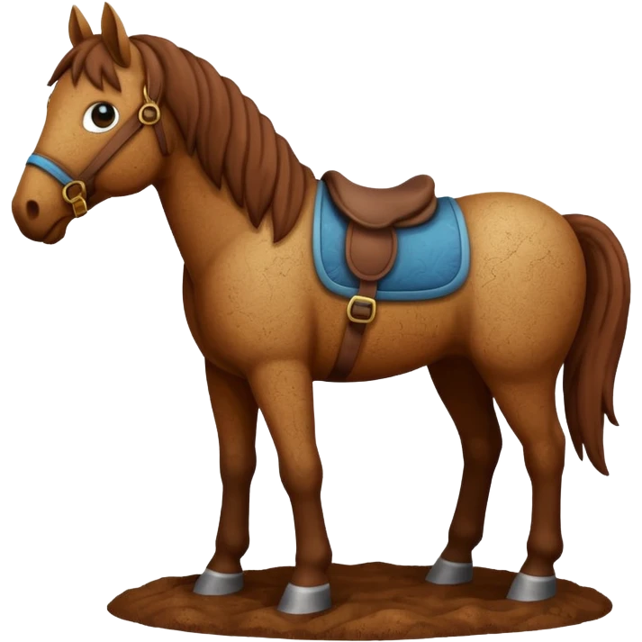 Horse made by earth emoji
