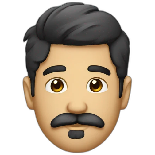 DJ CON BARBA Y BIGOTE emoji