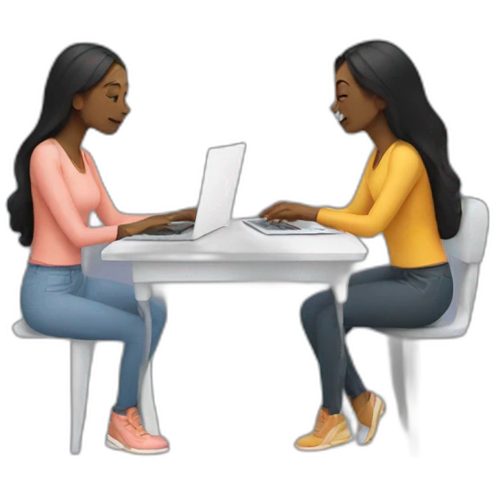 2 women designers with laptop emoji