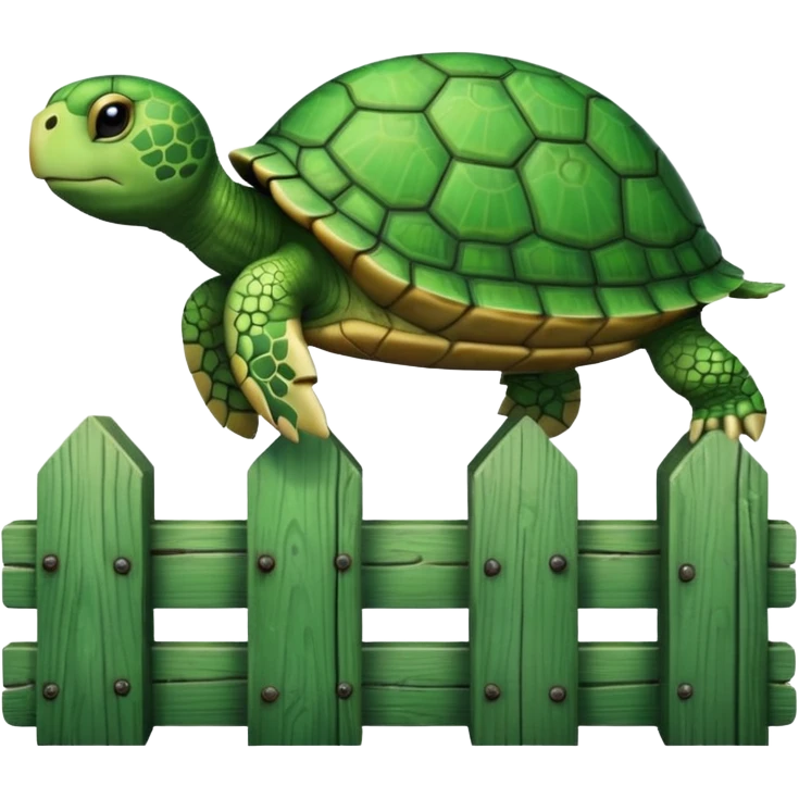 Turtle on a fence post emoji