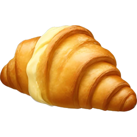 Croissant with butter emoji