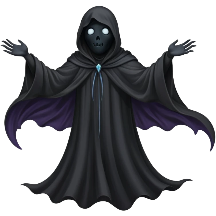Dementor without face Floating in the air emoji