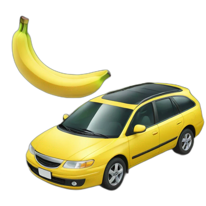 Banane sur une voiture emoji