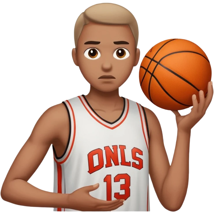 a person missing a basketball shot emoji