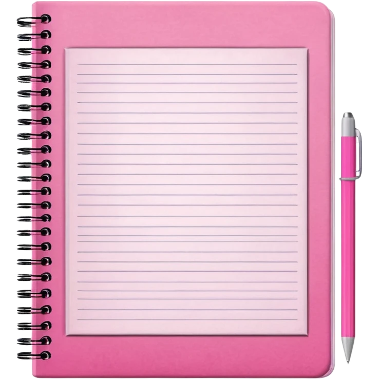 Pink composition notebook  emoji