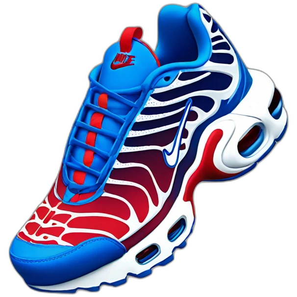 Nike air Max plus bleu and red emoji