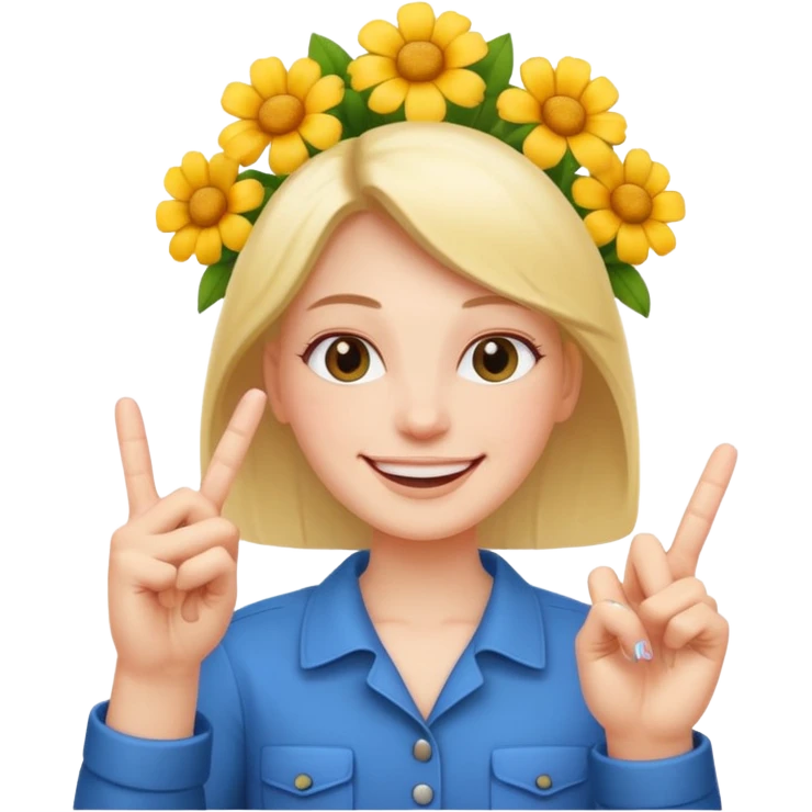 💐 and middle fingers  emoji