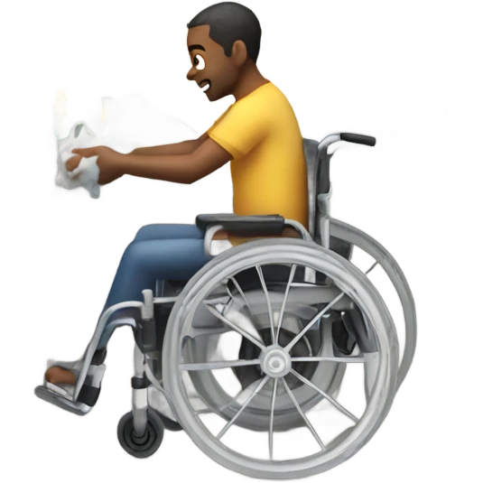 Wheelchair person washing dishes  emoji