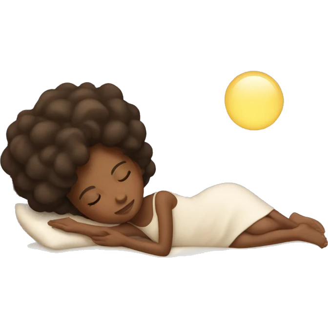Brown skin girl taking a nap emoji