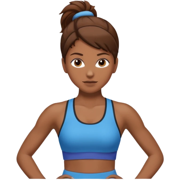 Spin class white female with brown hair  emoji