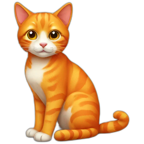a cute orange cat sitting emoji