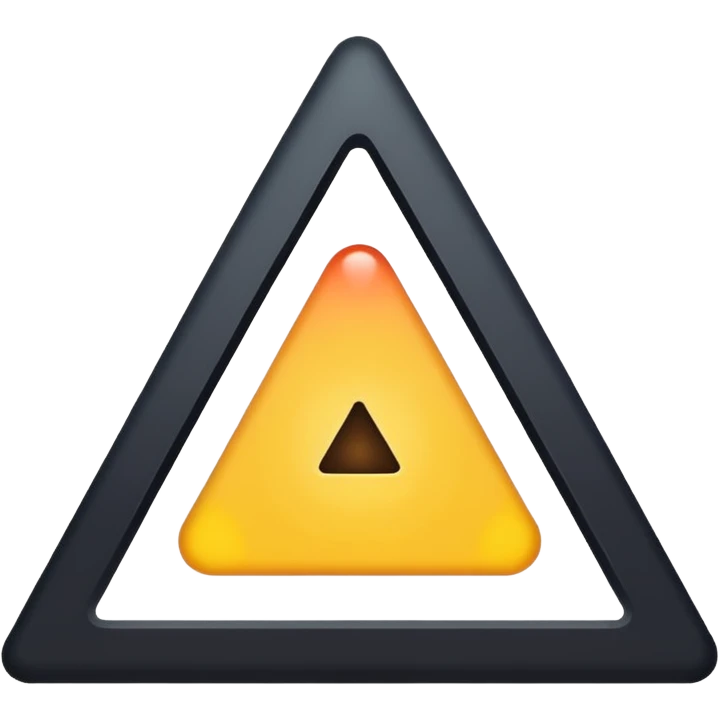 iOS style emoji, minimal summoning symbol, three dots triangle emoji