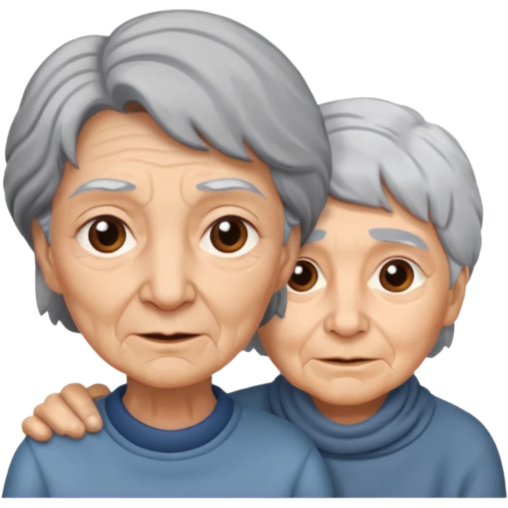 lo mismo que estas haciendo solo coloca alado de la abuela un hombre joven  emoji