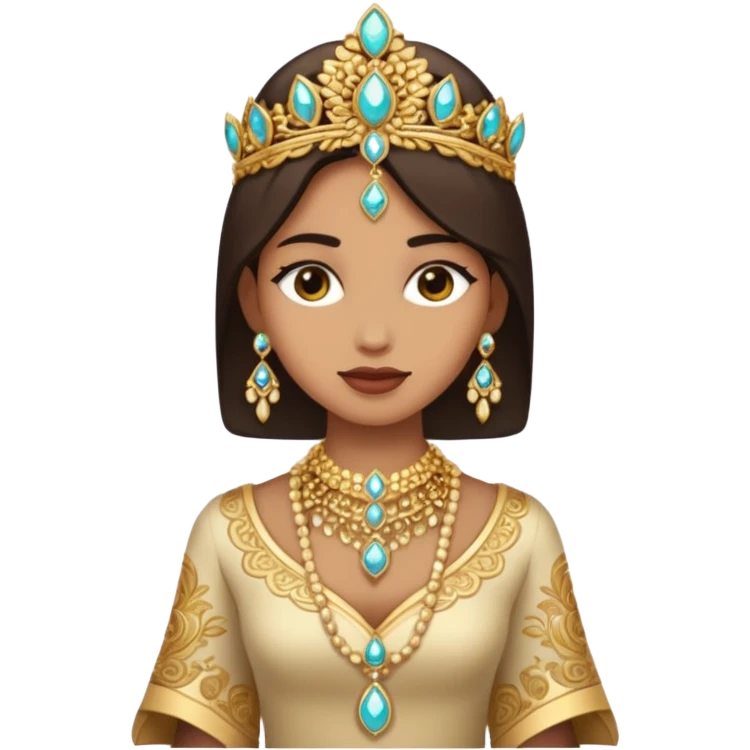 vestimenta himilce en cuerpo entero con joyas  emoji