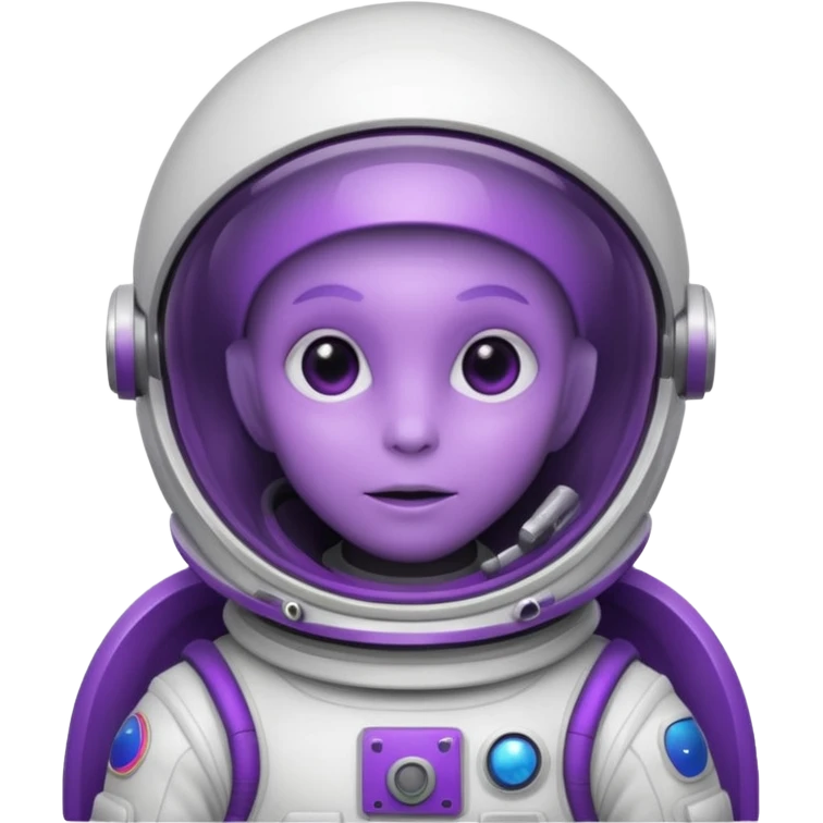 purple alien white Astronaut emoji