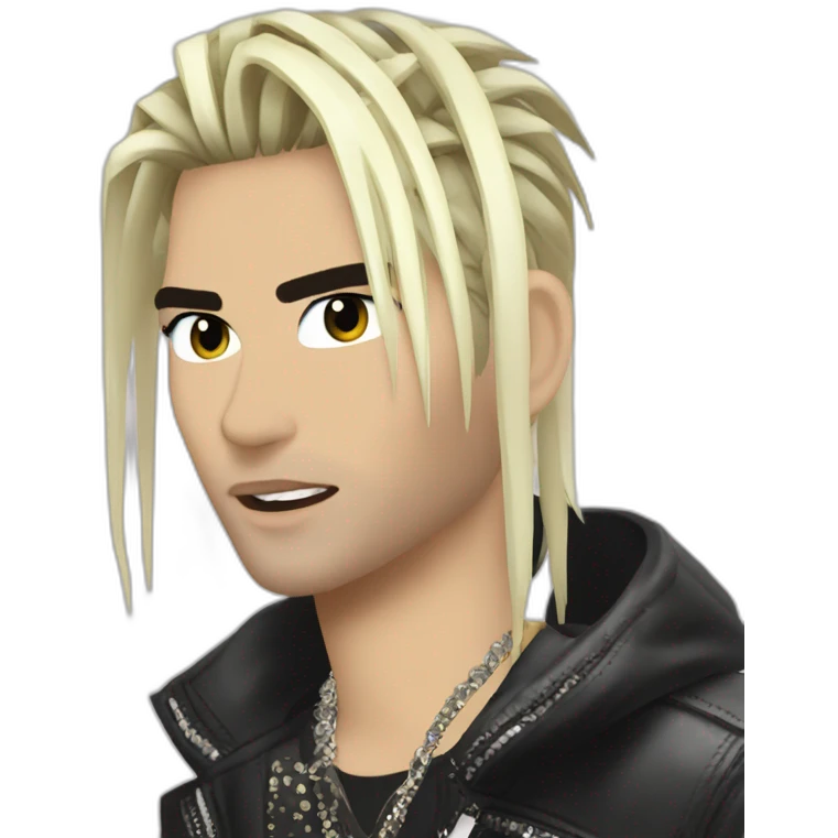 bill kaulitz, singing, blonde, close up emoji