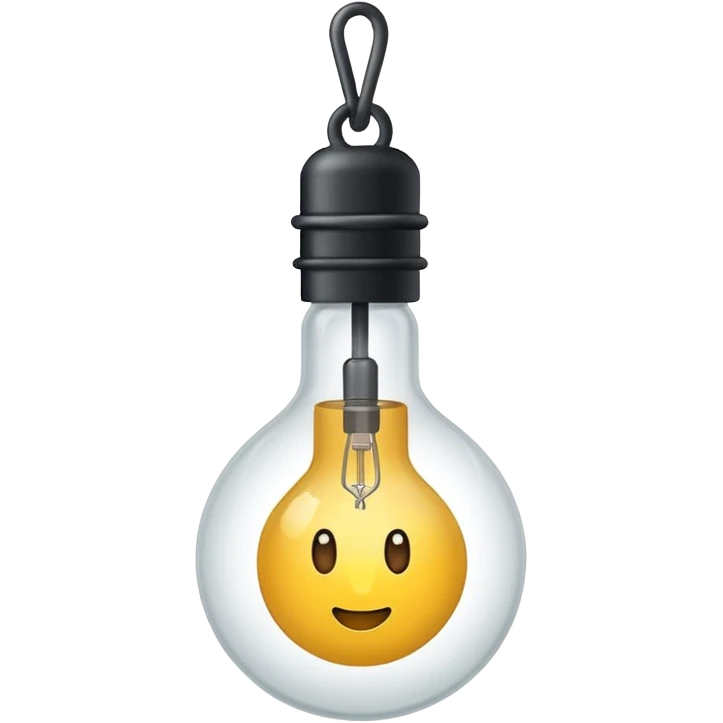 bombillo con colgante largo emoji