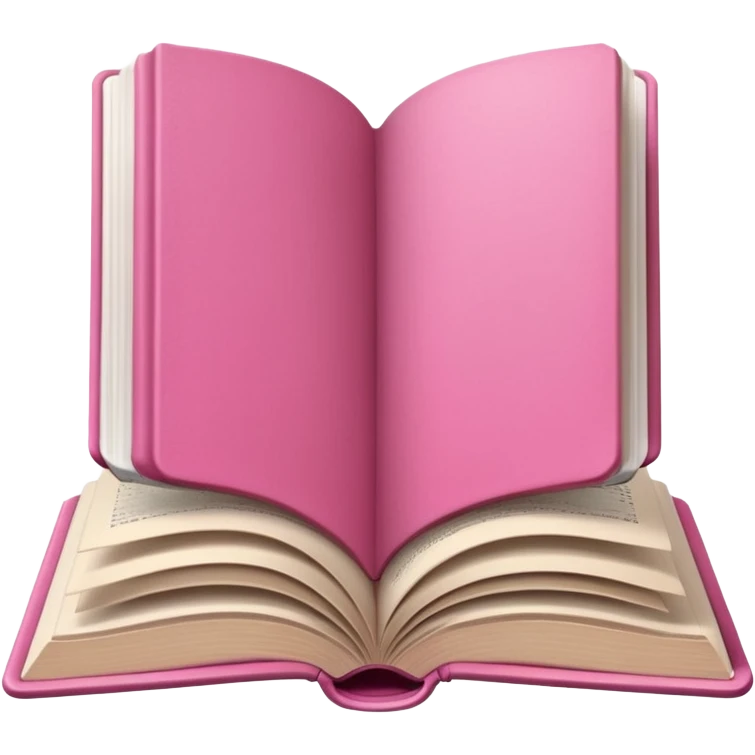 Make an open book, with white pages, but a pink cover.
 emoji