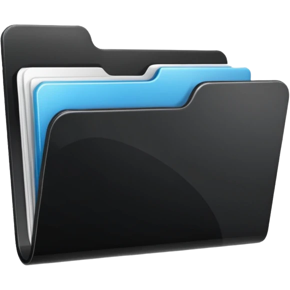 basic black folder icon emoji