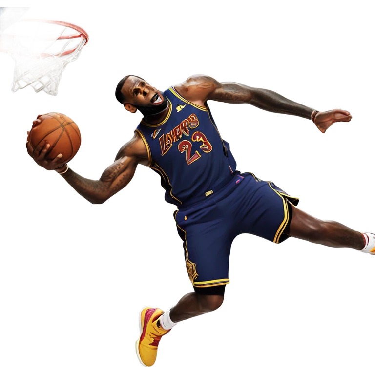 LeBron James dunking emoji