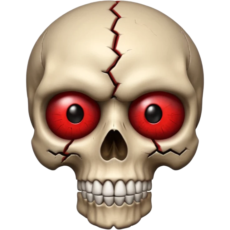 Lose Emoji

Glossy 3D emoji of a skull with red eyes, slightly cracked, dark red and black tones. emoji